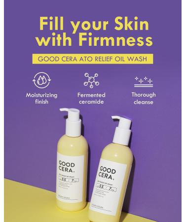 HOLIKA HOLIKA Good Cera ATO Relief Oil Wash | 5.41 fl oz Moisturizing Bath Oil & Body Wash with Fermented Ceramides | Hydrating Shower Gel for Sensitive Skin - Buy Online on GoSupps.com