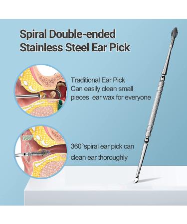 Rechargeable Ear Wax Removal Kit with Light - 7 Piece Set for Adults, Kids and Pets - Pink - Buy Online on GoSupps.com