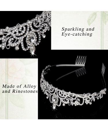 CHANACO Silver Crown Tiaras for Women - Crystal Queen Crown for Wedding, Prom, Birthday - Princess Crown Tiaras for Girls - Bridal Headband for Halloween - Buy Online on GoSupps.com