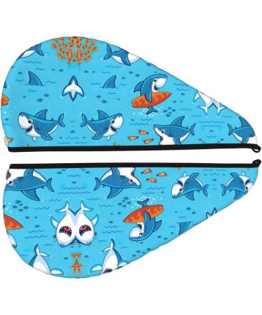 Undersea Whale Coral Velvet Dry Hair Cap | Quick-Dry Hair Towel Wrap for Men & Women | Perfect for Travel & Home - Buy Online on GoSupps.com