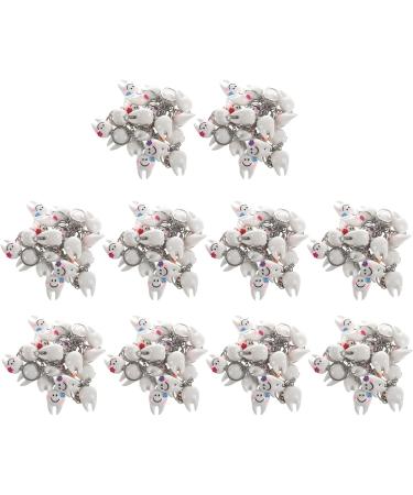Vklopdsh 200 Pieces Tooth Shape Keychain Keyring - Sweet Dental Gifts for Every Occasion | International Shipping Available - Buy Online on GoSupps.com