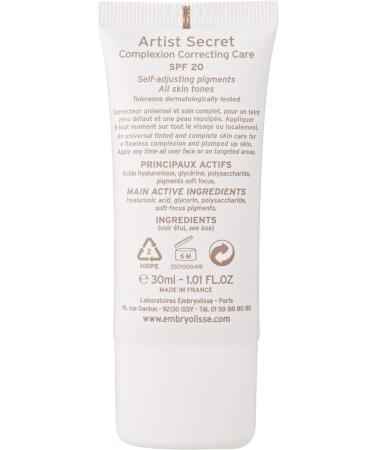Embryolisse Artist Secret CC Cream SPF20 30ml - Anti-Redness & Color Correcting Hydrating Formula for Natural Glow - Buy Online on GoSupps.com