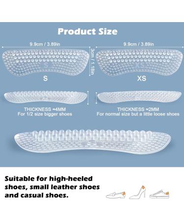 AYPOW 4 Pairs Soft Silicone Heel Cushions - Non-Fold Resistant Self-Adhesive Pads for High Heels Prevent Friction Bubbles - Transparent 4mm x 4mm - Buy Online on GoSupps.com