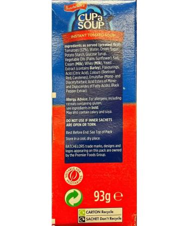  Batchelors Batchelors - Cup A Soup Soup - Tomato - Set of 8 Boxes of 93 g - Buy Online on GoSupps.com