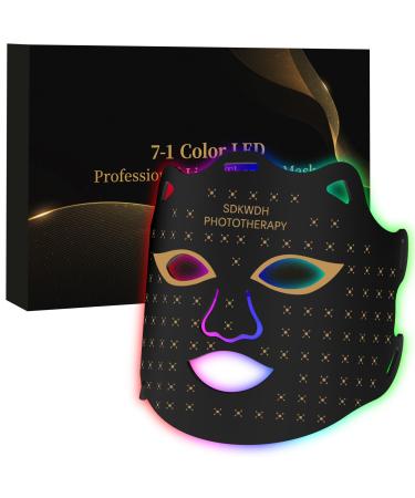 7-1 Colors LED Facial Skin Care Mask Red Led Face Mask Light Therapy At Home Led Face Mask Light Therapy Black Black G1