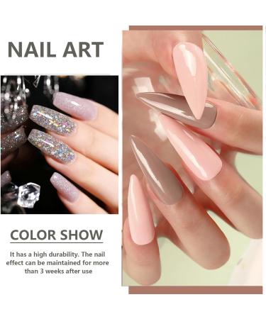 Nail Polish Set - Glitter Nude Nail Varnish Set - 3Pcs Glitter Nude Pink Nial Polish Natural Look - Quick Dry Nail Varnish Gift Set DIY Manicure Home (Glitter Nude) - Buy Online on GoSupps.com