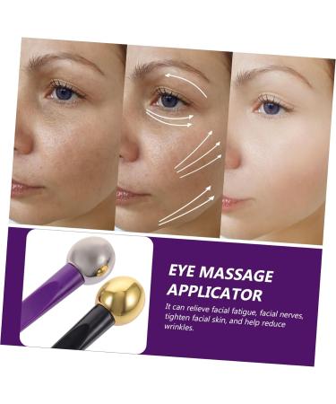 Mipcase Cuill res De Massage Oculaire En Alliage De Zinc 2 Pi ces T te Ronde Violet Et Noir Massage Professionnel Contour Des Yeux Outil Portable Pour Soins Quotidiens - Buy Online on GoSupps.com