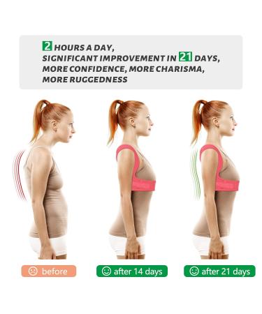 Adjustable High-Up Correction Back Support for Men & Women - Pain Relief for Neck Shoulders & Upper Back - Rose Red - Buy Online on GoSupps.com