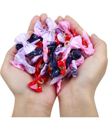 Netspower 50pcs Dog Hair Accessories - Loop Headdress Butterfly Hair Clips & Rubber Bands for Pets - Buy Online on GoSupps.com