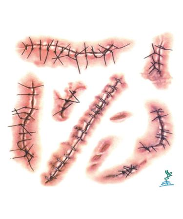 Yeeech Halloween Body Face Scar Realistic Temporary Tattoos Sticker Paper Waterproof for Fools Day Fun - Buy Online on GoSupps.com
