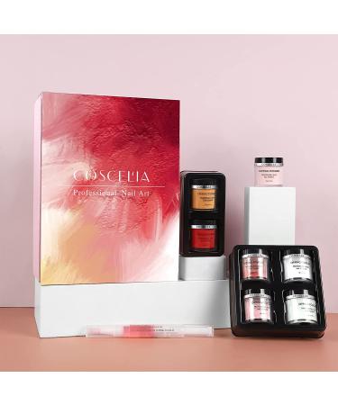 Dip Powders Nail Kit - 12 Colors Collection with No Wipe Gel Base and Top Coat | French Nail Tools Manicure Set for DIY French Nail Art | No Lamp Required - Buy Online on GoSupps.com