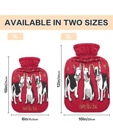 Buy KCLDECI Hot Water Bottle with Cover - 2L French Dog Design for Pain Relief & Foot Warmer Hot & Cold Therapy for Cramps | International Shipping - Buy Online on GoSupps.com