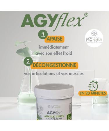 Cataplasme Cryo AGYflex ARGILE VERTE - Bien- tre des muscles et articulations - Pr t l emploi - Vigne rouge Arnica Menthol - 250 g - Fabriqu en France 100 ml (Lot de 1) - Buy Online on GoSupps.com