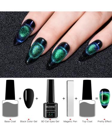 MIZHSE 9D Cat Eye Gel Nail Polish Set - Chameleon Magnetic Gel - Aurora Snowlight - Soak Off UV LED - 10pcs Collection 2 - Buy Online on GoSupps.com
