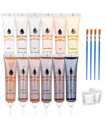 Wood Furniture Repair Kit 12 Colors of Filler for Repairing Scratches Cracks Holes and Fading on Wooden Doors Floors Tables and Cabinets