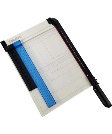 TEXALAN Paper Cutter Letter Size Paper Trimmer 12 Cut Length 12 Sheet Capacity Guillotine Paper Photo Cutter with Magnet Clamp  Paper Guide  Size Guideline - Buy Online on GoSupps.com