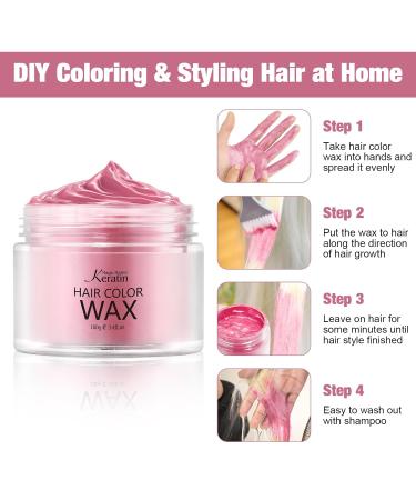Magic Master Hair Color Wax - Marshmallow Pink Temporary Hairstyle for Men & Women | Perfect for Parties Festivals & Cosplay - Buy Online on GoSupps.com