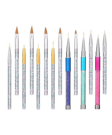 14pcs 3D Nails Art Brush Nail Liner Painting Design Pen Brush