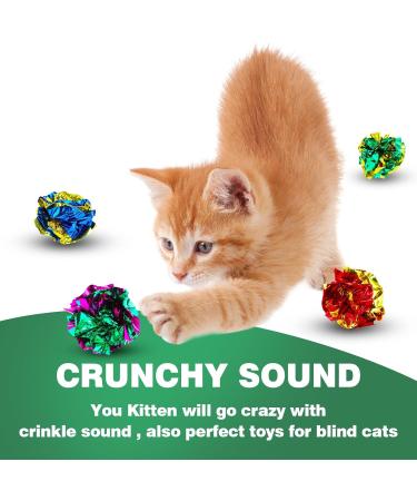 Prasacco 20 Colorful Crinkly Cat Toy Balls Interactive Noise Balls for Kittens | International Shipping - Buy Online on GoSupps.com
