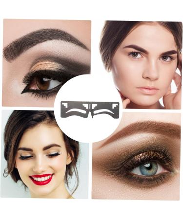 BIUDECO 2pcs Eyebrow Ruler Brow Guide Template Eyebrow Guide Stencil Eyebrow Shaping Ruler Stainless Steel 17x4.8cm Black - Buy Online on GoSupps.com