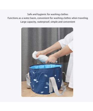 Verdant Touch Foot Bath Basin Portable Travel Foot Bath Tub Collapsible Basin for Outdoor Picnic Navy Whale - Buy Online on GoSupps.com