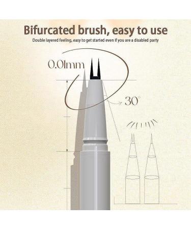 Double Tip Waterproof Lower Eyelash Pencil - Anti-Smudge Natural Liquid Pen - Super Slim Eye Liner in Brown and Black - Buy Online on GoSupps.com