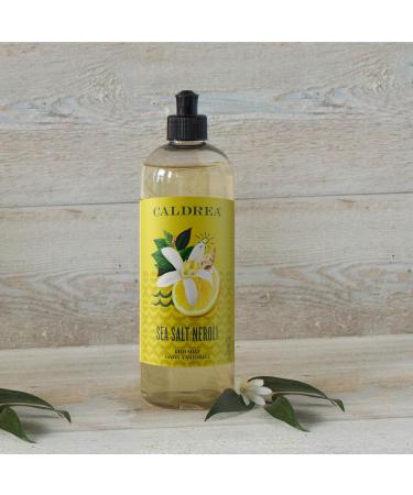 Caldrea Dish Soap - Biodegradable Dishwashing Liquid with Soap Bark & Aloe Vera | Sea Salt Neroli 16 oz | Eco-Friendly Cleaning for Your Kitchen - Buy Online on GoSupps.com