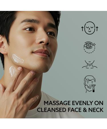 Korean 6 in 1 Face Cream for Men: Anti-Aging Skin Care Facial Moisturizer for Wrinkles Under Eye Bags Dark Circles Puffiness & Firming with Retinol Collagen Peptides Caffeine & Hyaluronic Acid 1.7 oz 6-in-1 Men - Buy Online on GoSupps.com