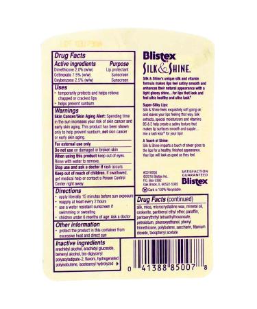 Blistex Silk and Shine Lip Protectant SPF 15 - Moisturizing Sunscreen Balm for Soft Lips | 0.13 oz | International Shipping Available - Buy Online on GoSupps.com