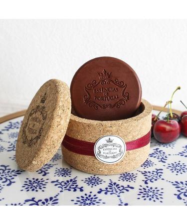 ESS NCIAS DE PORTUGAL - Set of 2 50g Soaps in Portuguese Cork Jewellery Container (Sour Cherry) - Buy Online on GoSupps.com