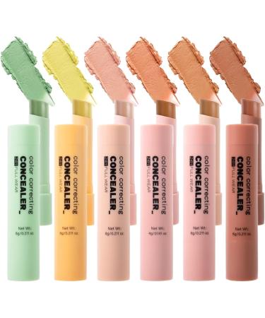 Concealer Stick Makeup | 6 Shades Full Coverage Concealer | Face Neutralizer for Finished Skin Types Natural Camoufle Blemishes - Buy Online on GoSupps.com
