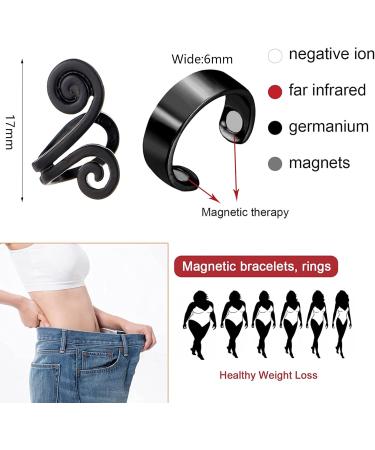 2PC Lymphatic Drainage Magnetic Ring & Acupressure Earrings for Weight Loss 4PC Lymph Fluid Negative Ion Earrings - Buy Online on GoSupps.com