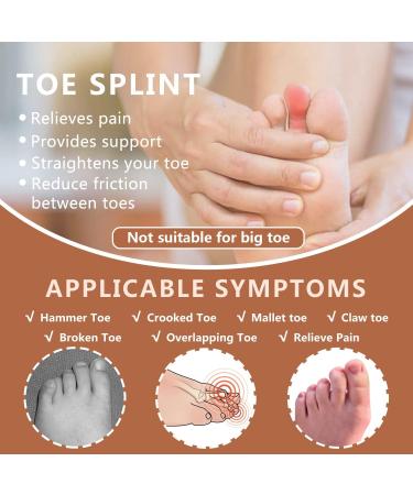 Adjustable Toe Splint Straightener - 1 Pair for Toe Pain Relief - Buy Online on GoSupps.com