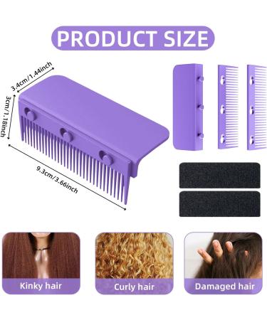 Flat Iron Comb Attachment Clip On - Portable Hair Straightener Brush & Professional Styling Tool (Purple) | Shop Internationally - Buy Online on GoSupps.com