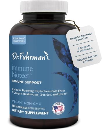Dr. Fuhrman All Natural Immune Support Supplement | Whole-Food Derived Vitamin for Immunity Defense | Organic Mushrooms, & Berries | Organic Lion s Mane, Maitake, Reishi, and Elderberry | 120 Caps - Buy Online on GoSupps.com