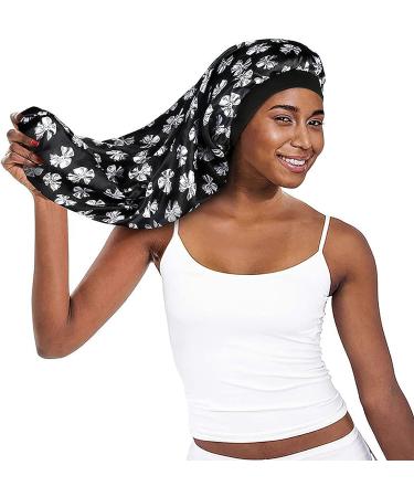 8pcs Satin Long Bonnet Caps for Women - Large Hair Bonnets for Sleeping and Dreadlock Protection in Multicolor - Buy Online on GoSupps.com
