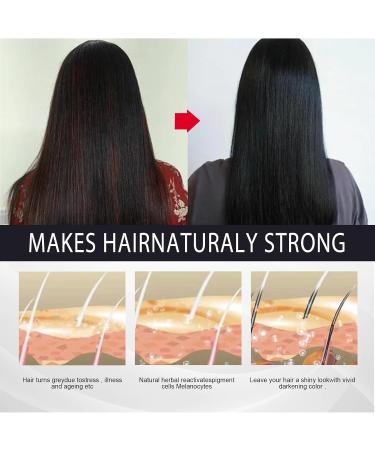  Grgowe Natural Hair Darkening Black Hair Shampoo Shampoo for Black Hair Polygonum Multiflorum Shampoo He Shou Wu Shampoo For Grey Hair Dry And Damaged Hair Men And Women - Buy Online on GoSupps.com