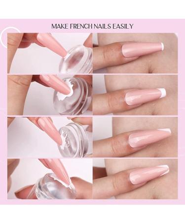 Clear Silicone Jelly Nail Stamper with Scraper | French Tip Manicure Tool for Nail Art Stamping Design - Buy Online on GoSupps.com