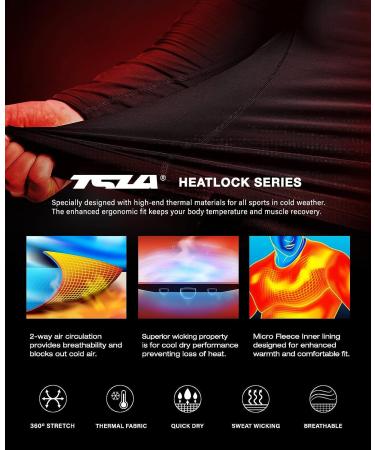 TSLA Men's Thermal Compression Shirt 1 or 2 Pack - Black, Medium | Winter Base Layer for Running & Sports - Buy Online on GoSupps.com