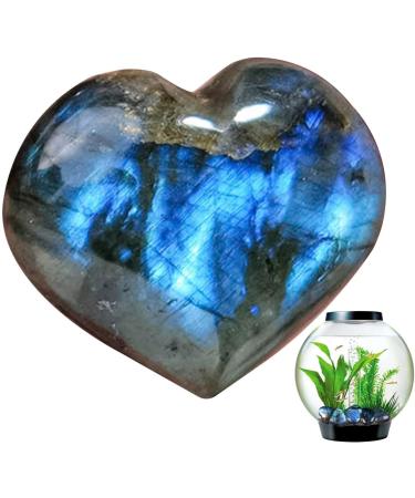 Labradorite Palm Stone Natural Labradorite Crystal Heart Palm Stone Mineral Reiki Pocket Crystal Tumble Collection Heart Shape Puff Stones for Good Luck Charm Meditation Riastvy 5 - Buy Online on GoSupps.com