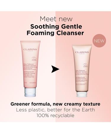 Clarins Soothing Gentle Foaming Face Cleanser - Soap-Free SLS-Free Nourishing Shea Butter | Ideal for Very Dry & Sensitive Skin | 4.2 oz - International Shipping Available - Buy Online on GoSupps.com
