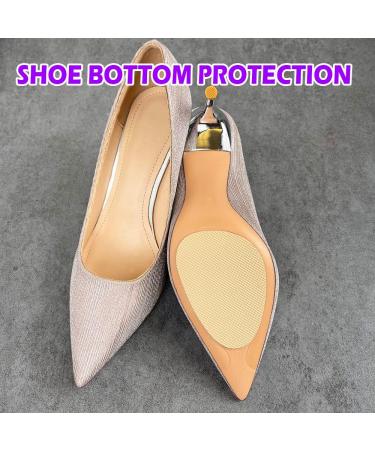 6 Pairs Shoe Sole Non Slip Pads - Heel Anti Skid Protectors - Rubber Grip Bottom Cushions - Beige - Buy Online on GoSupps.com