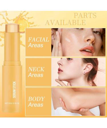  JIAOY Vitamin C serum stick brightening vitamin C serum stick brightening and puffiness-reducing eye contour balm moisturizing face and body balm evens skin tone (2PCS) - Buy Online on GoSupps.com
