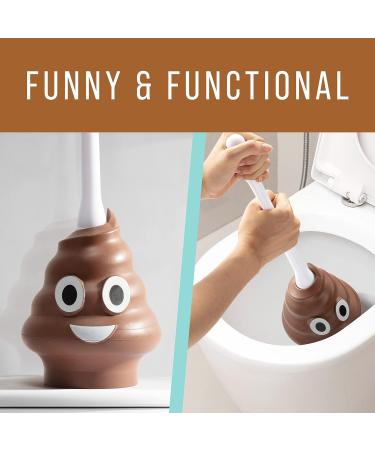 Maplefield Poop Emoji Plunger - Funny Bathroom Accessory for Kids - Gag Gift for Toilet Mishaps - Buy Online on GoSupps.com