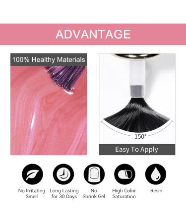 Pearl Glitter Nail Polish - Pearlescent Shell Glitter Pink Shimmer Mermaid Nail Polish - Soak Off UV LED Gel Nail Polish - Long Lasting Nail Art DIY Home (15ml) - Buy Online on GoSupps.com