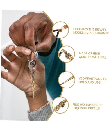 3D Beauty Ear Scratcher Brass Earwax Pick - Retro Car Accessories Cleaning Kit - Buy Online on GoSupps.com