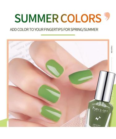 Green Nail Polish Varnish - Milk Green Nail Varnish 12ml Healthy Nontoxic Water-based Nail Polish Air Breathable Long Lasting Chip Resistant Quick Dry Gel Nail Polish Non-baking - Buy Online on GoSupps.com