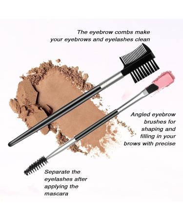6-Piece 2-in-1 Eyebrow & Eyelash Brush Set | Double Head Makeup Tools for Women - Shop Internationally - Buy Online on GoSupps.com