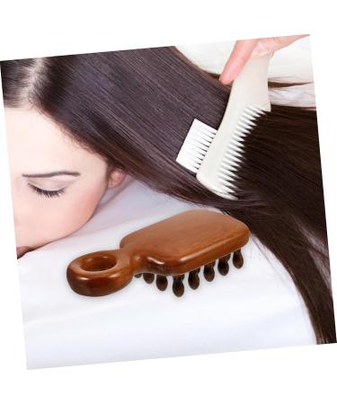 Buy Bcoath Riddone Degradation Ridge Scalp Massage Comb - Wooden Wide Tooth Comb for Curly Hair - Portable Hair Pimple Comb - 12.50x6.00cm - Ships Internationally - Buy Online on GoSupps.com