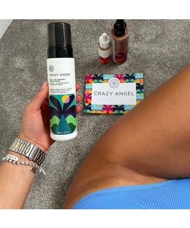 Crazy Angel Vegan Self-Tan Mousse (Medium/Dark Tan). Made in UK. 245ml. - Buy Online on GoSupps.com